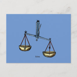 Cartão Postal Zodíaco: Libra em Cor