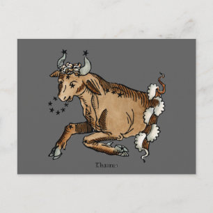 Cartão Postal Zodíaco: Taurus, 1482