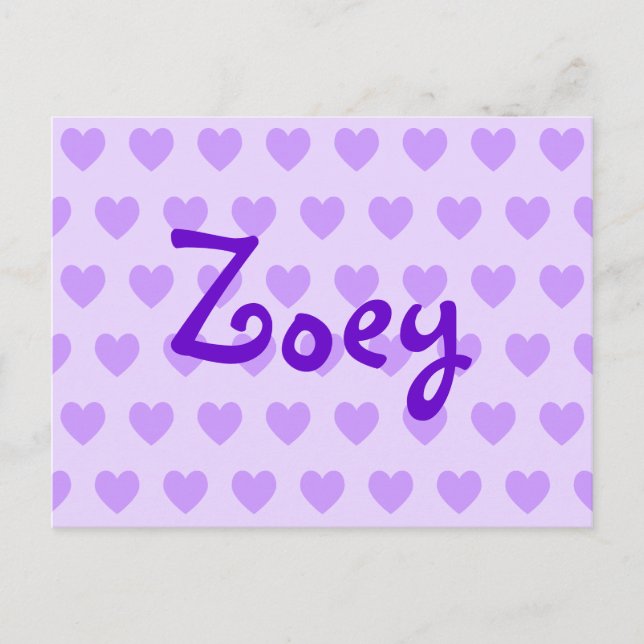 Cartão Postal Zoey in Purple (Frente)