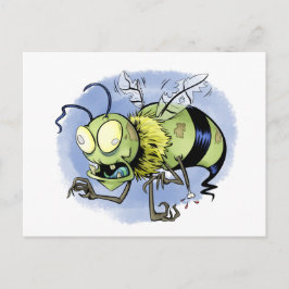 Cartão Postal Zom-bee ( Zombie Bee )