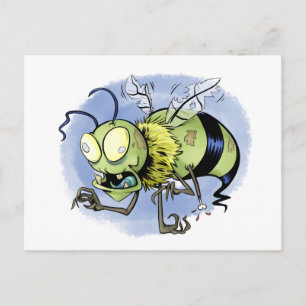 Cartão Postal Zom-bee ( Zombie Bee )