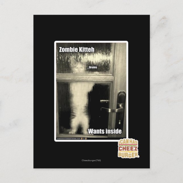 Cartão Postal Zombi Kitteh (Frente)