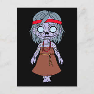 Cartão Postal Zombie australiano aborígene