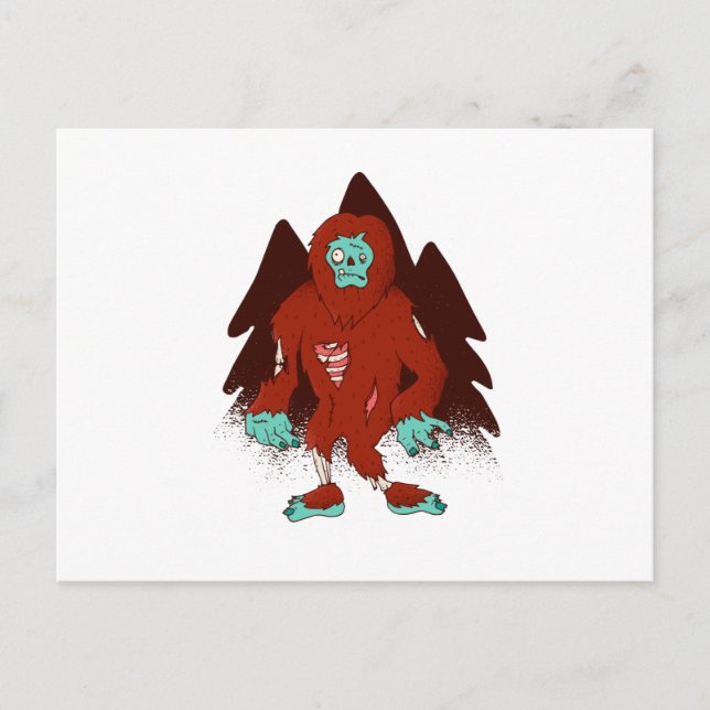 Cartão Postal Zombie Bigfoot (Frente)