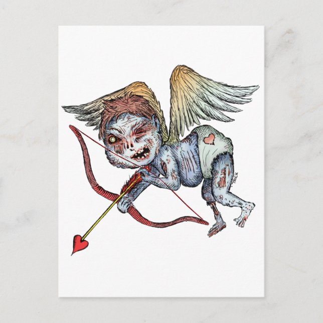 Cartão Postal Zombie Cupid (Frente)