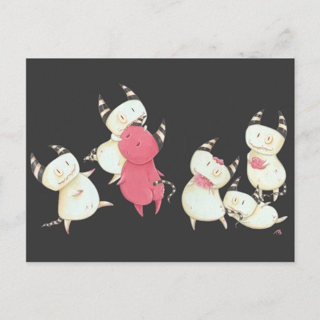 Cartão Postal Zombie Devils - caixa de arte do Little Devils (Frente)