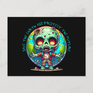Cartão Postal Zombie do Dia da Terra