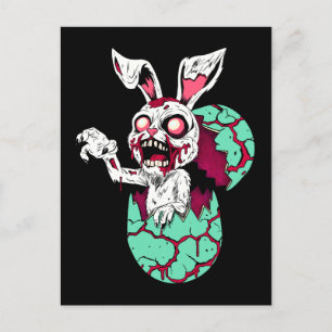 Cartão Postal Zombie Easter Bunny