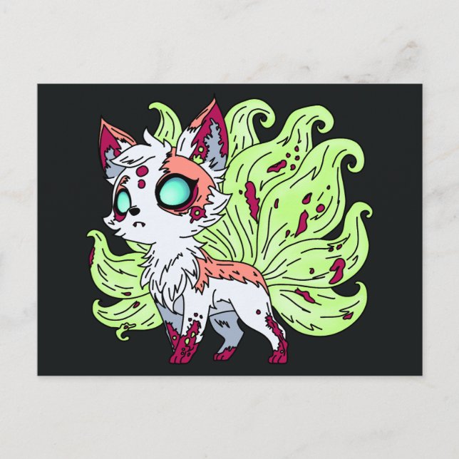 Cartão Postal Zombie Kitsune (Frente)