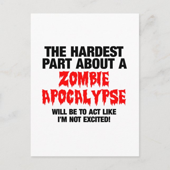 Cartão Postal Zombie Legal Design (Frente)