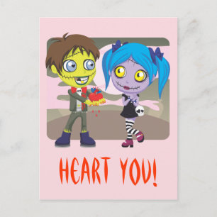 Cartão Postal Zombie Love