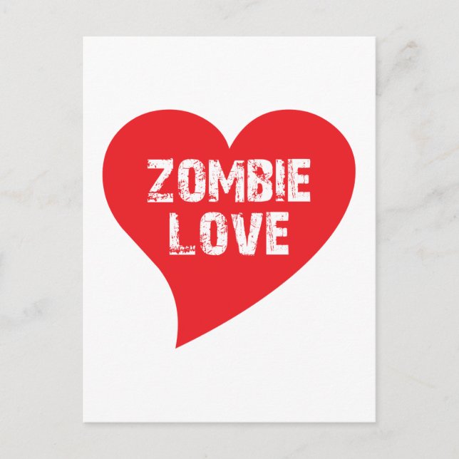 Cartão Postal Zombie Love (Frente)