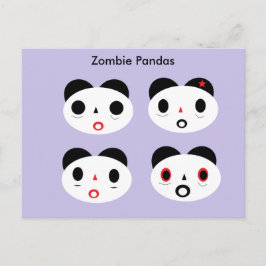 Cartão Postal Zombie Pandas
