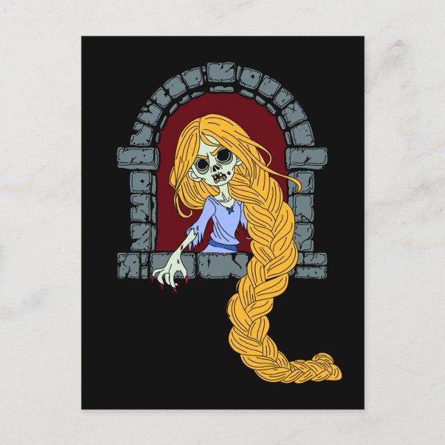 Cartão Postal Zombie Rapunzel (Frente)