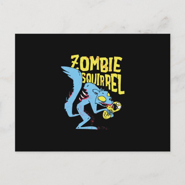 Cartão Postal Zombie Squirrel (Frente)