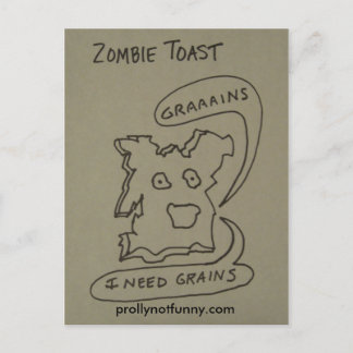 Cartão Postal Zombie Toast
