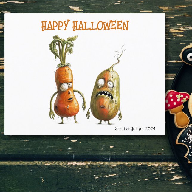 Cartão Postal Zombie zeggie Halloween engraçado (Criador carregado)