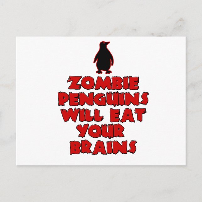 Cartão Postal ZombiePenguins (Frente)