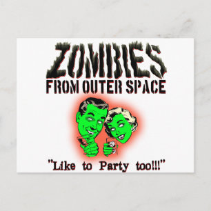 Cartão Postal Zombies Do Espaço Exterior!