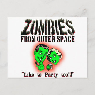 Cartão Postal Zombies Do Espaço Exterior!