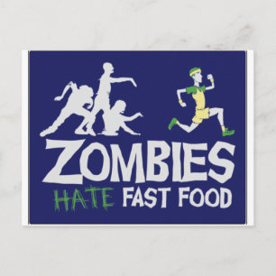 Cartão Postal Zombies ODEIAM Comida Rápida