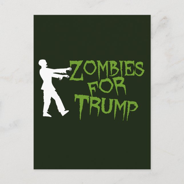 Cartão Postal Zombies para Trump Humor (Frente)