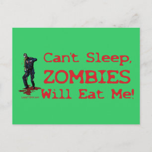 Cartão Postal Zombies Vai Comer-Me