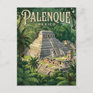 Cartão Postal Zona Arqueológica de Palenque México
