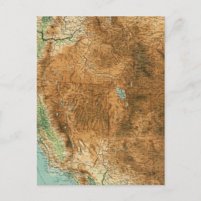 Cartão Postal Zona Oeste dos Estados Unidos (Frente)