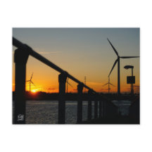 Zonsondergang met windmolen, Rustgevend relaxt.