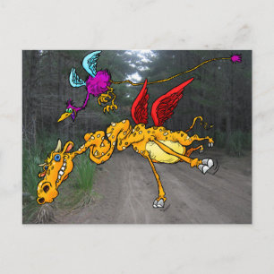 Cartão Postal Zoológico voador.