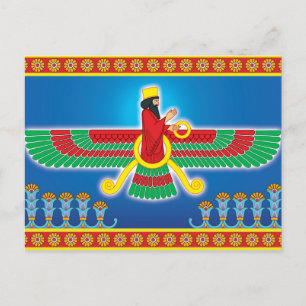 Cartão Postal Zoroastriano Faravahar Persa