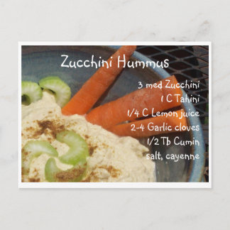 Cartão Postal Zucchini Hummus