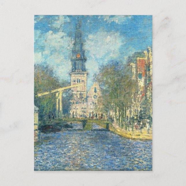 Cartão Postal Zuiderkerk em Amsterdã, por Claude Monet (Frente)