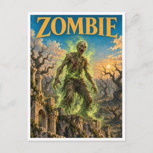Cartão Postal Zumbi, Monstro de Fantasia Gótica