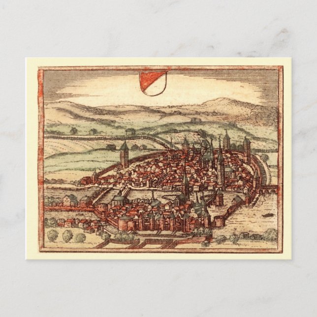 Cartão Postal Zurique no século XVI (Frente)