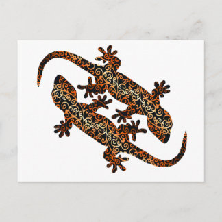 Cartão Postal zwei geckos