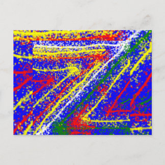 Cartão Postal zzz ZAZZLING Abstract Art : Royal Blue Streaks