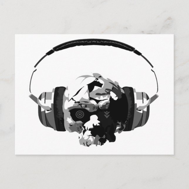 cartão poste de crânio (Frente)