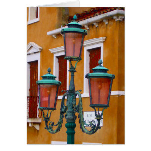 Cartão poste de lâmpada veneana