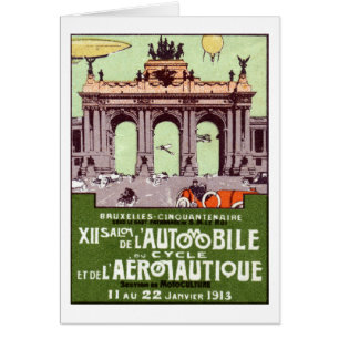 Cartão Poster 1913 da expo do transporte