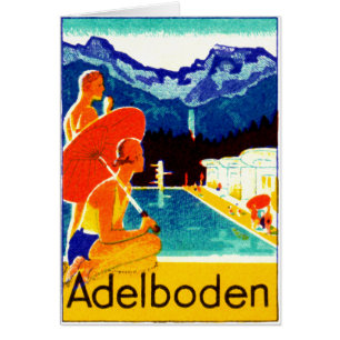 Cartão Poster 1925 da suiça de Adelboden