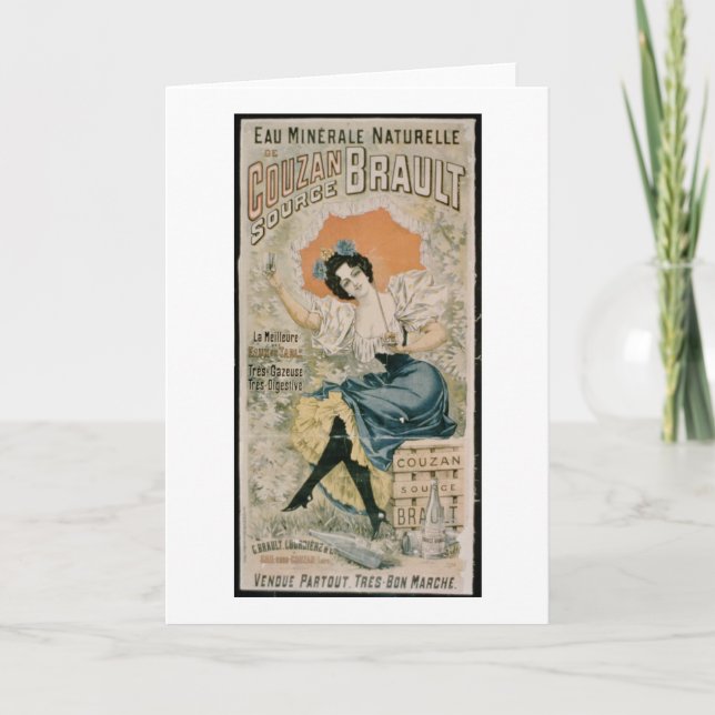 Cartão Poster advertising 'Brault Natural Mineral Water f (Frente)