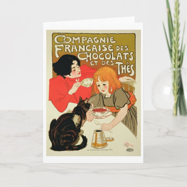 Cartão Poster Advertising the French Company of Chocolate (Frente)