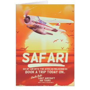 Cartão Poster da aventura safari.