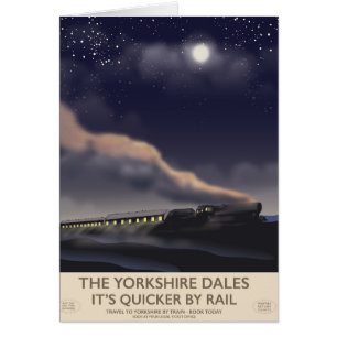 Cartão poster da linha ferroviária Yorkshire Dales