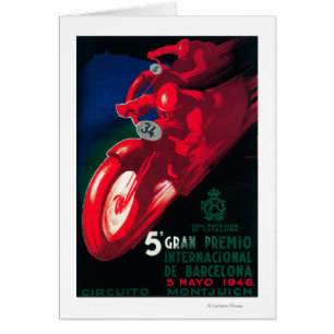 Cartão Poster da motocicleta de 5 Gran Premio Internat'l