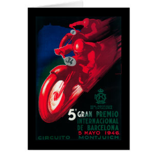 Cartão Poster da motocicleta de 5 Gran Premio Internat'l