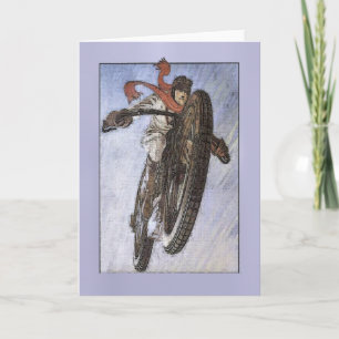 Cartão Poster da motocicleta do vintage