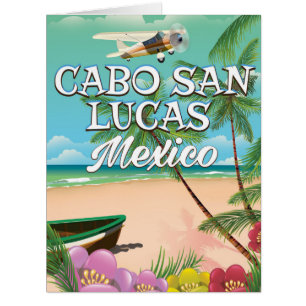 Cartão Poster da praia de Cabo San Lucas México